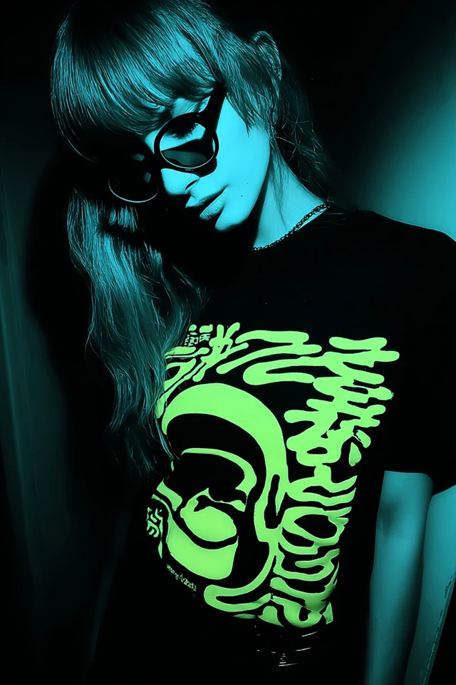 Neon Cyan Nocturne - Image 1