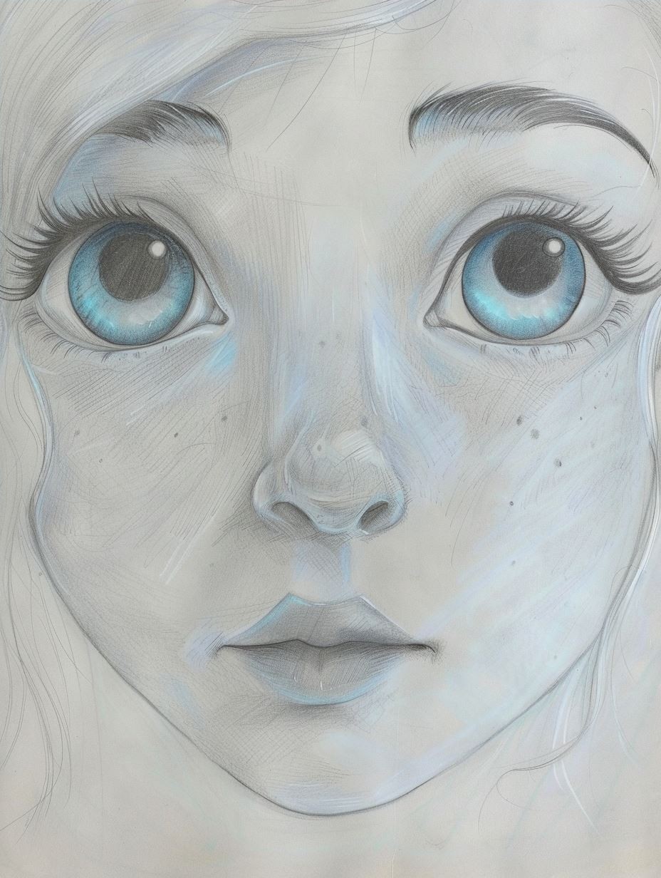 Ethereal Azure Gaze Portrait - Image 4