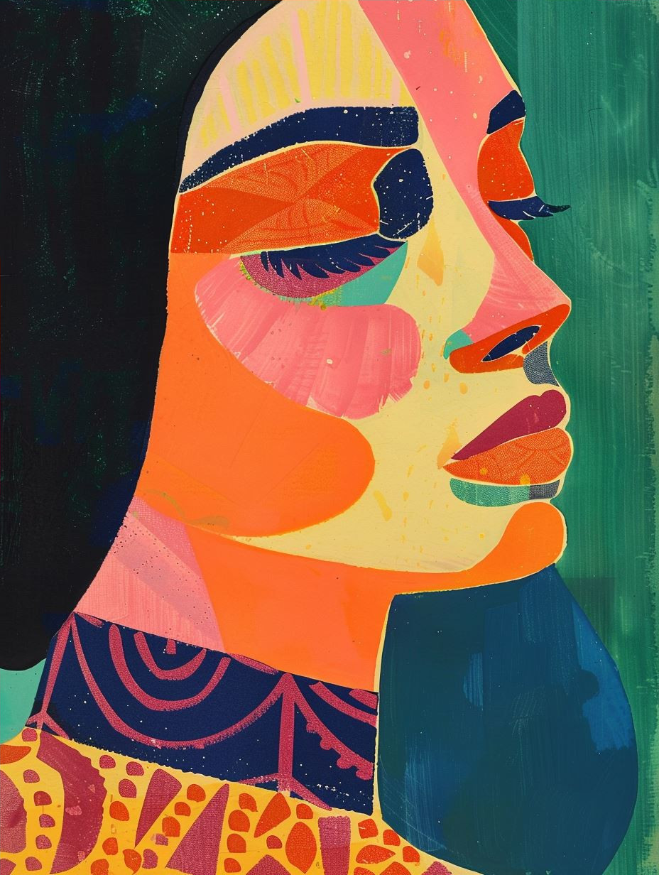 Vibrant Modernist Portrait Collage - Image 4