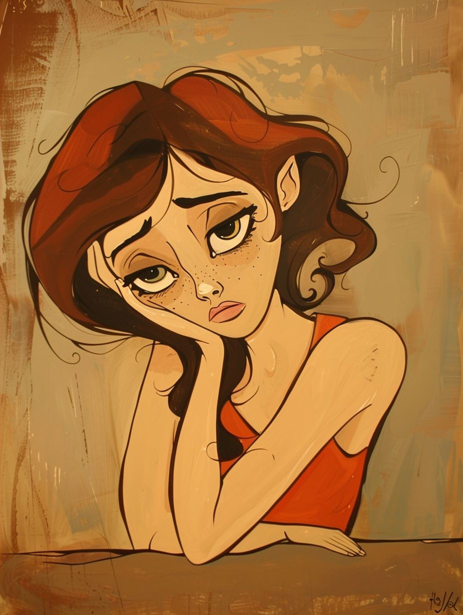 Melancholic Modernist Female Portraits - Image 4