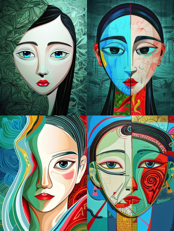 Abstract Portraits of Ethereal Women