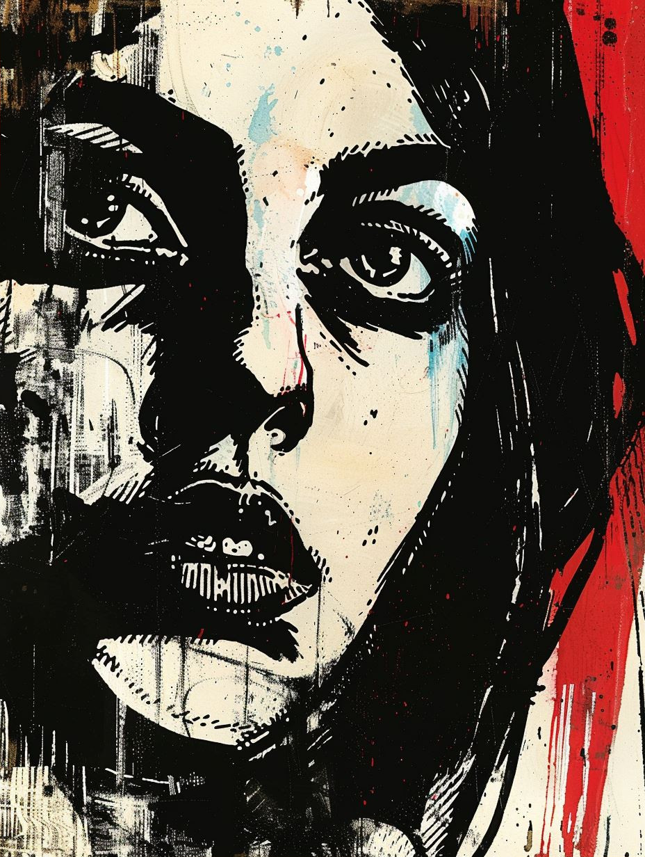 Dramatic Noir Portrait Collage - Image 2