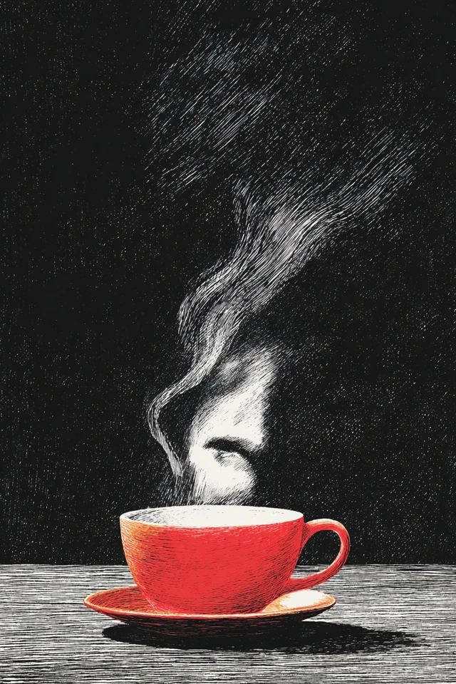 Crimson Ink Portrait - Image 4