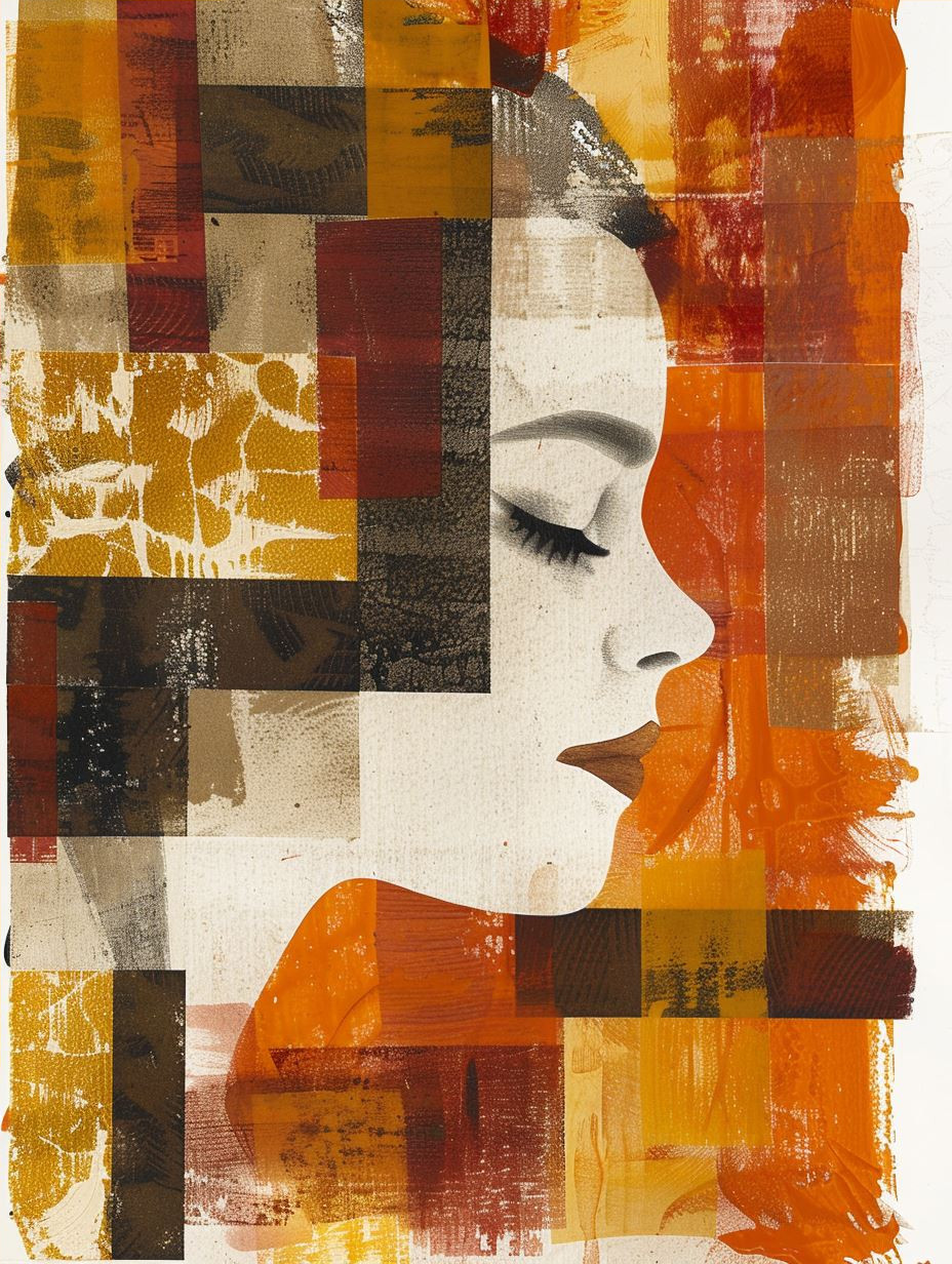 Fragmented Amber Portrait Study - Image 4