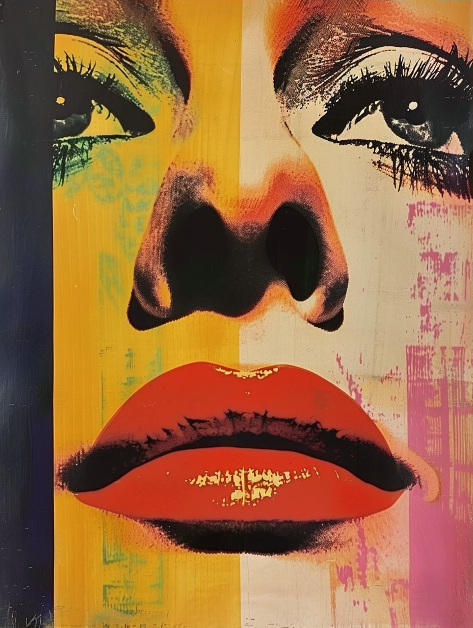 Vibrant Pop Art Portrait Collage - Image 3