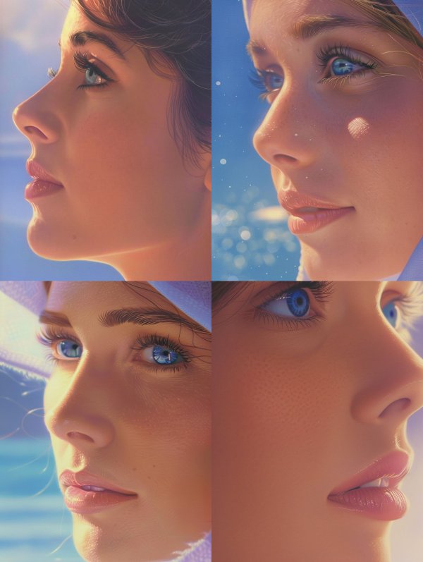 Azure Gaze: A Study in Light