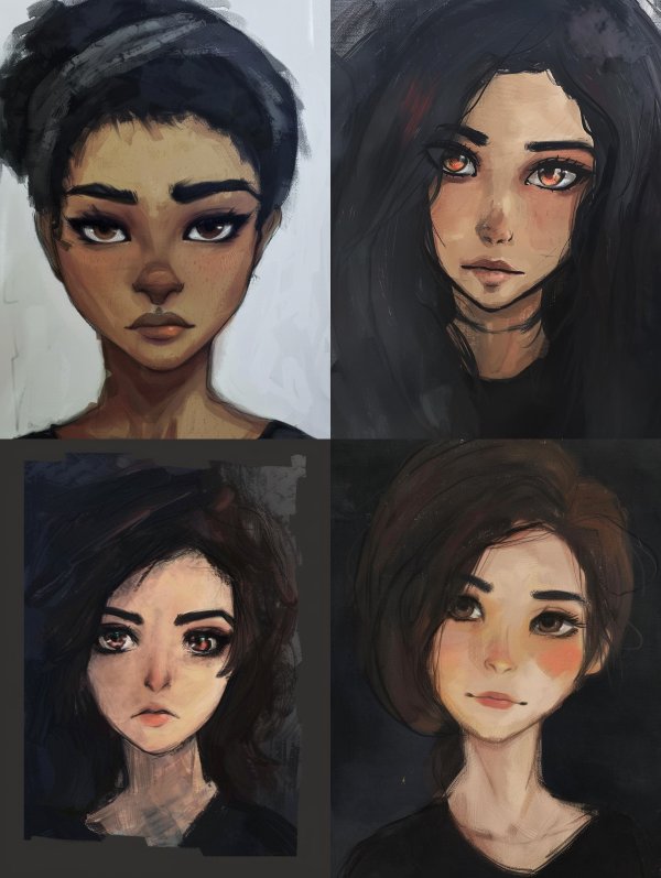 Moody Digital Portrait Studies