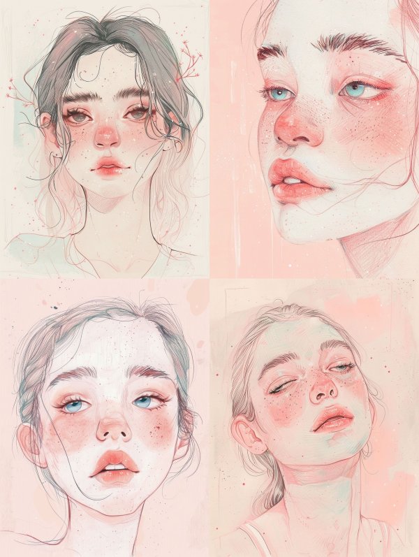 Ethereal Whispers in Pastel Pink
