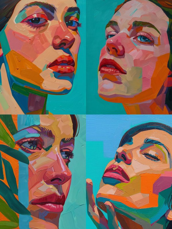 Prismatic Palette Portrait Study