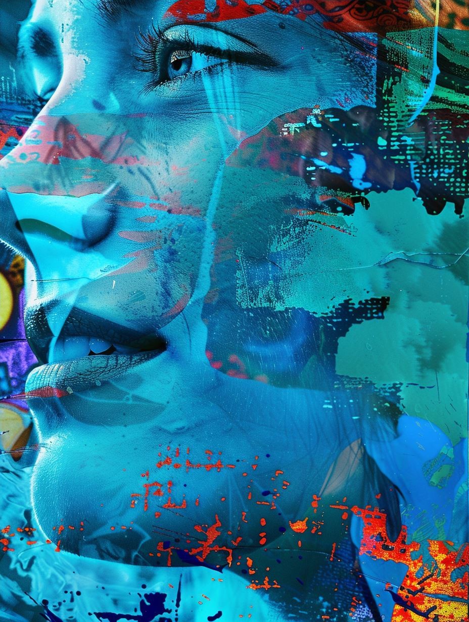Fractured Neon Soul Portrait - Image 4