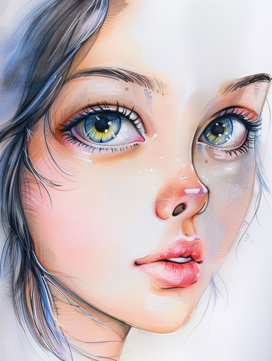 Ethereal Gazes: A Study of Feminine Beauty - Image 2