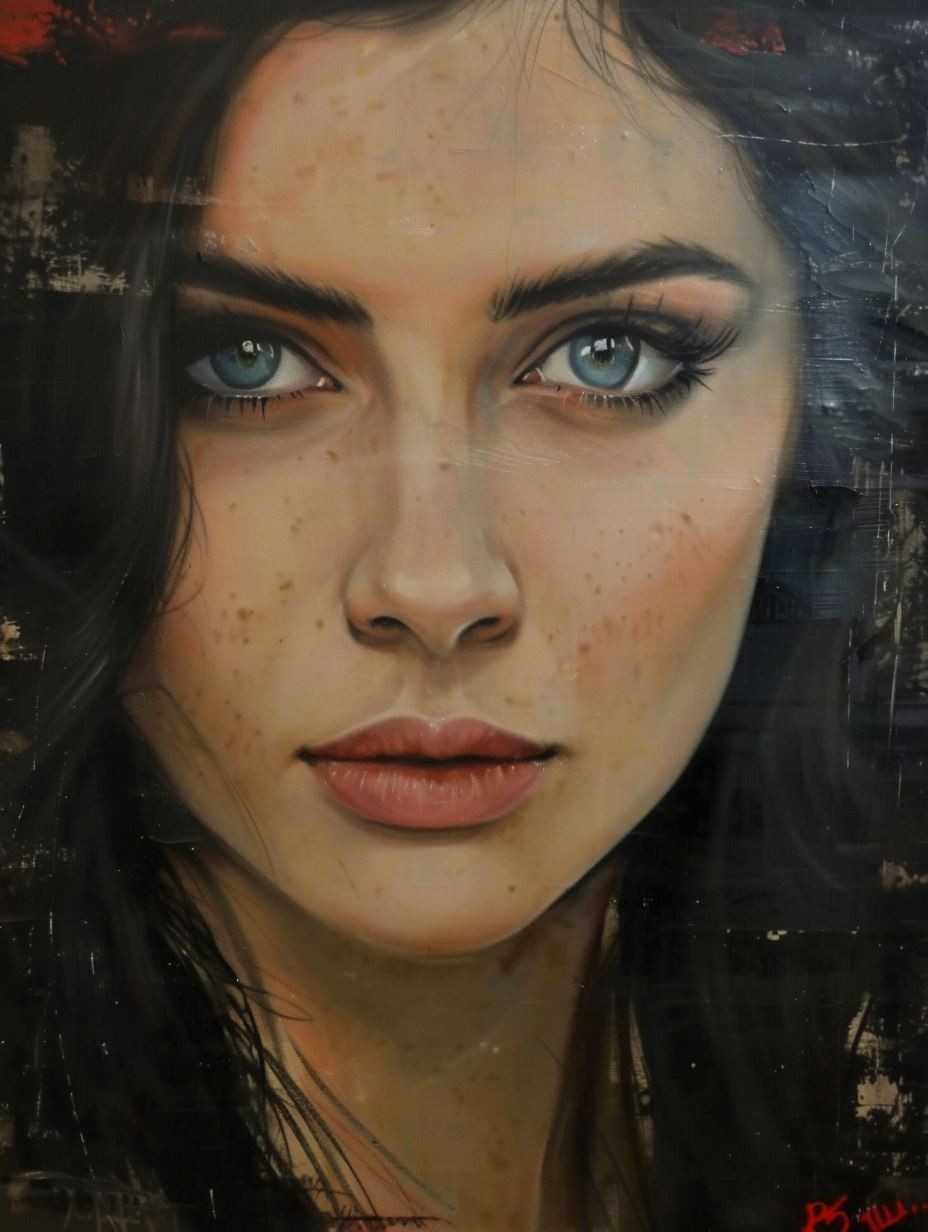 Ethereal Gaze in Mixed Media - Image 4