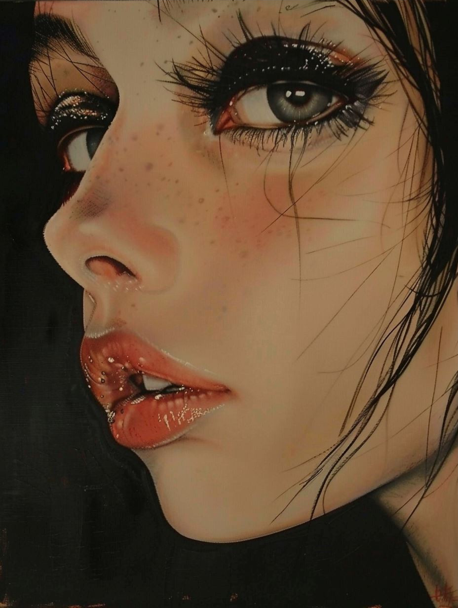 Ethereal Gazes: A Study in Stylized Portraits - Image 3