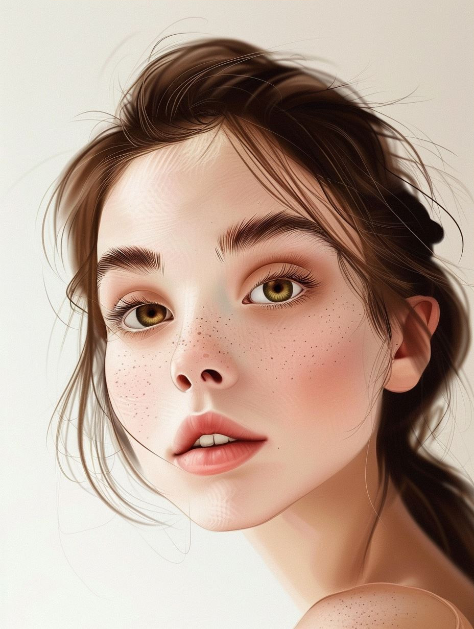 Ethereal Beauty: A Study of Freckled Portraits - Image 3