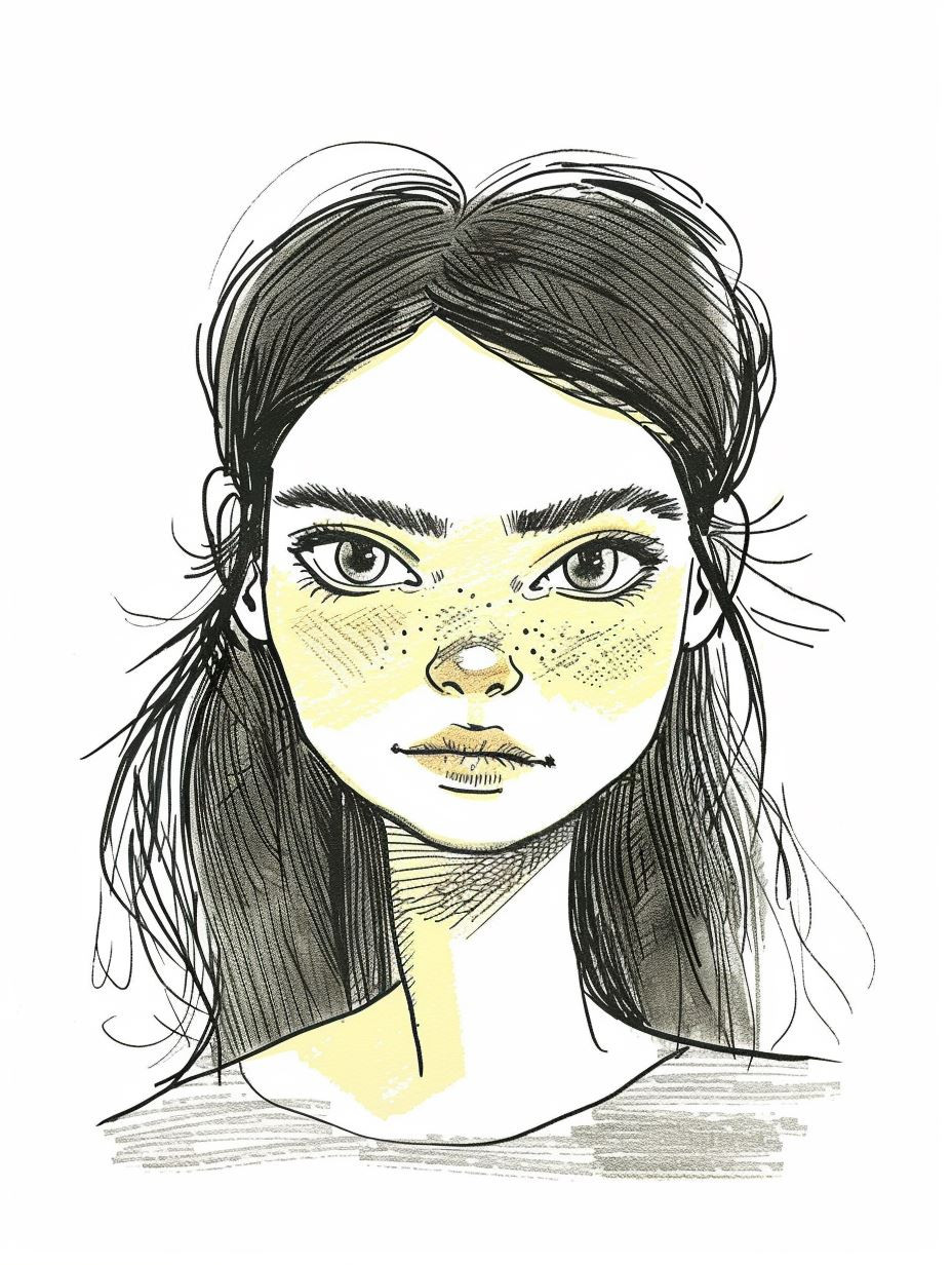 Whimsical Sketches of Ethereal Female Portraits - Image 2