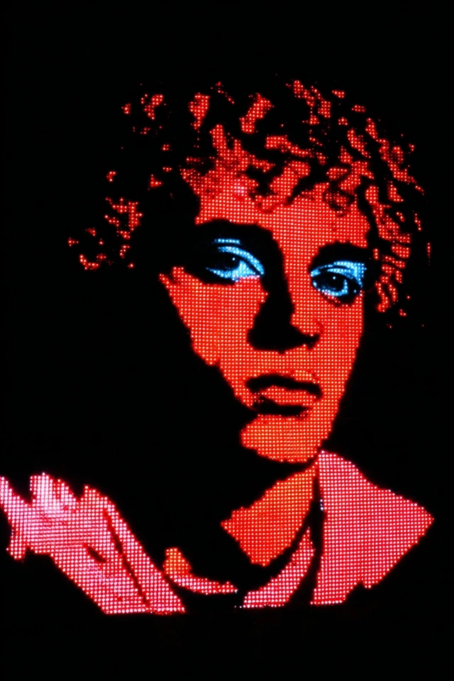 Neon Pixel Portrait - Image 1