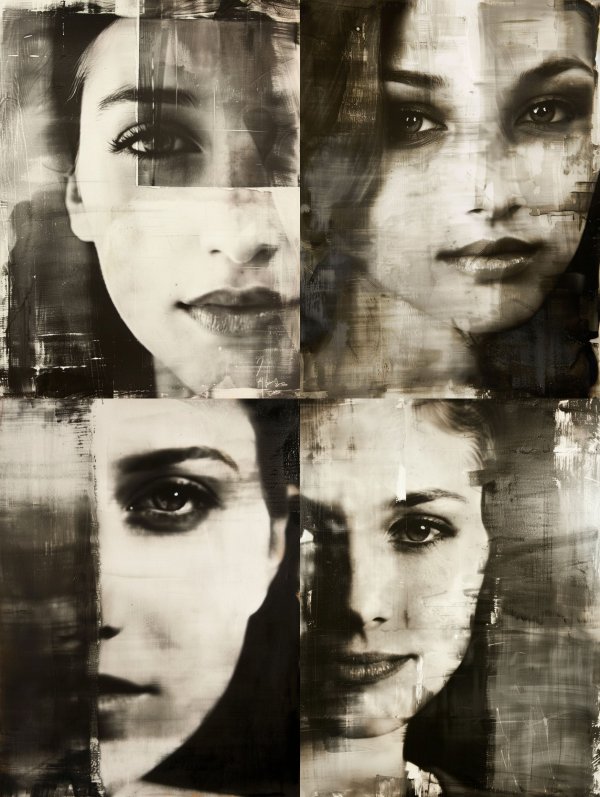 Fragmented Gazes in Sepia