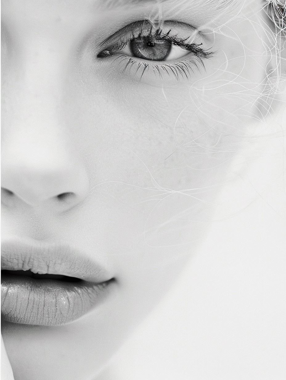 Ethereal Monochrome Beauty Portrait