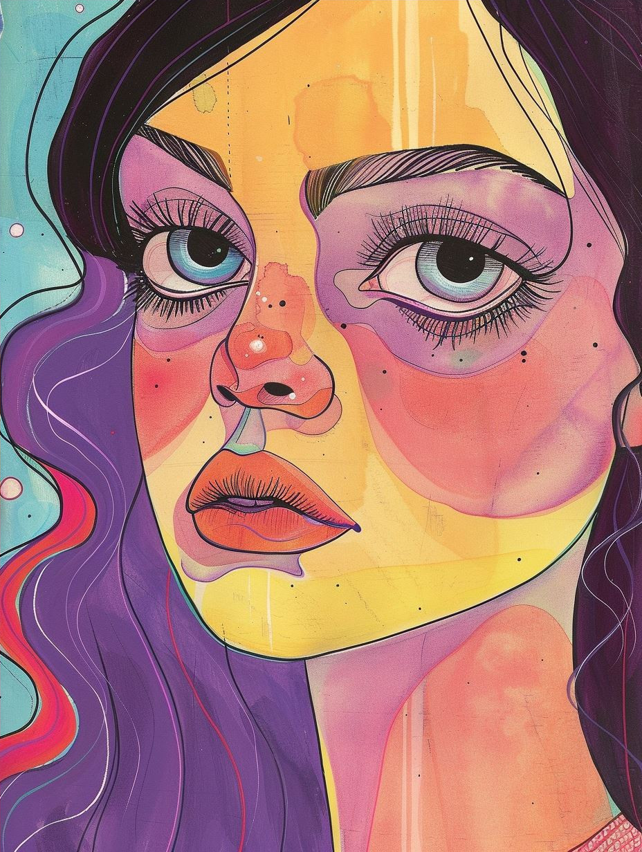 Neon Pastel Pop Art Portrait - Image 4