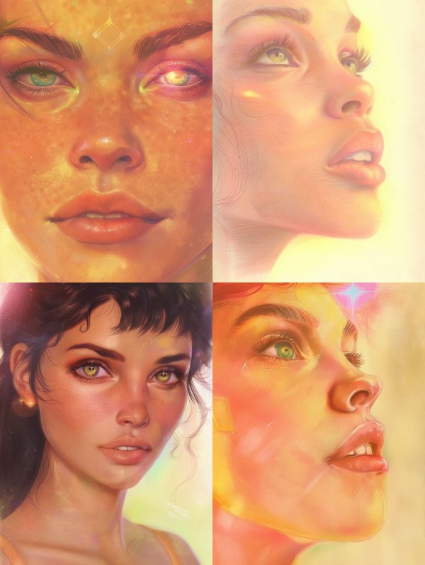 Ethereal Glow: Digital Portrait Studies