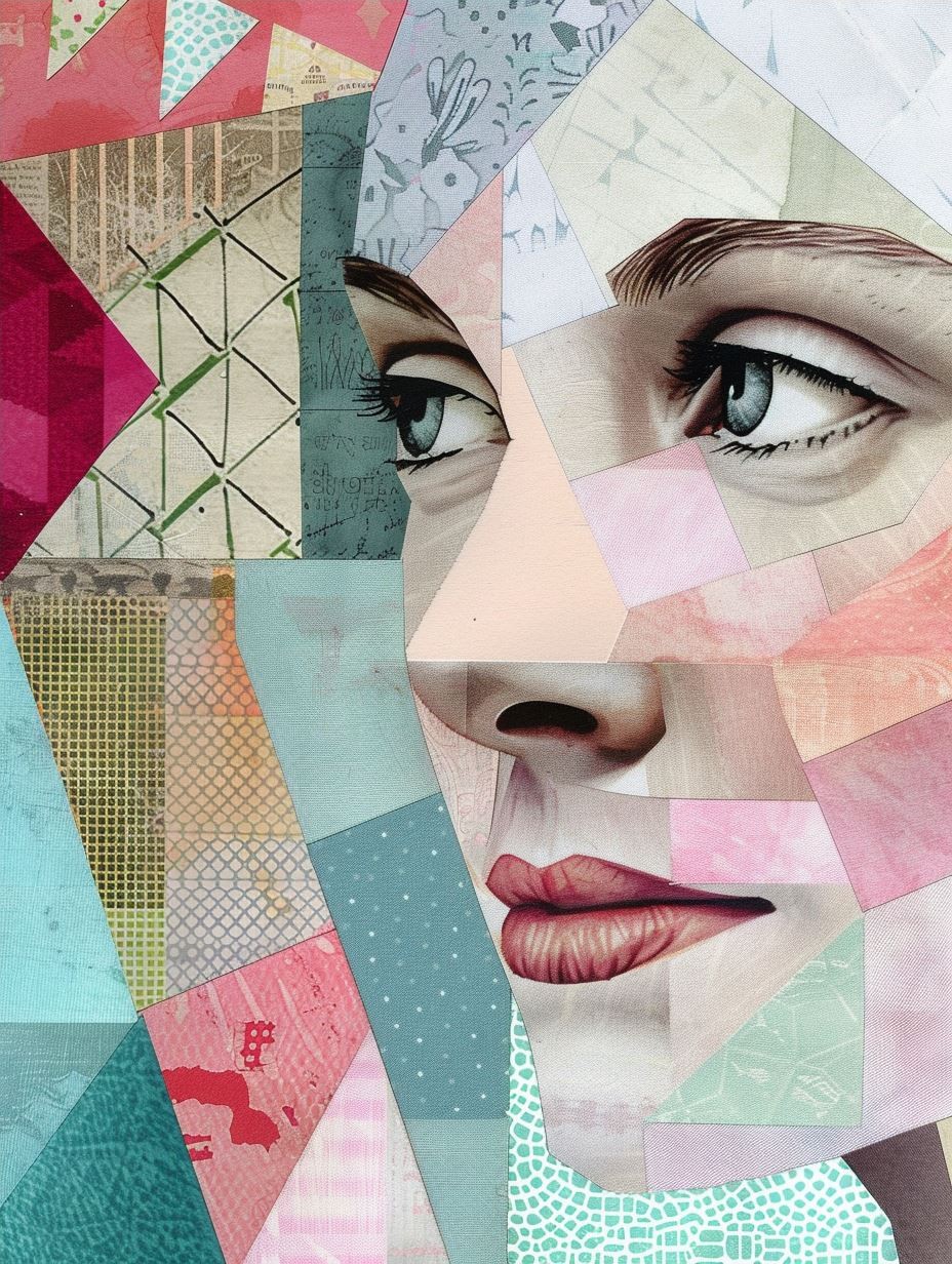 Fragmented Beauty: A Collage of Faces - Image 4