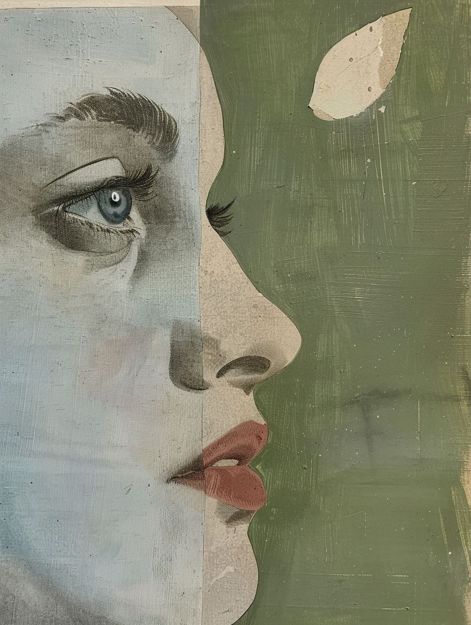 Fragmented Gazes in Green - Image 3
