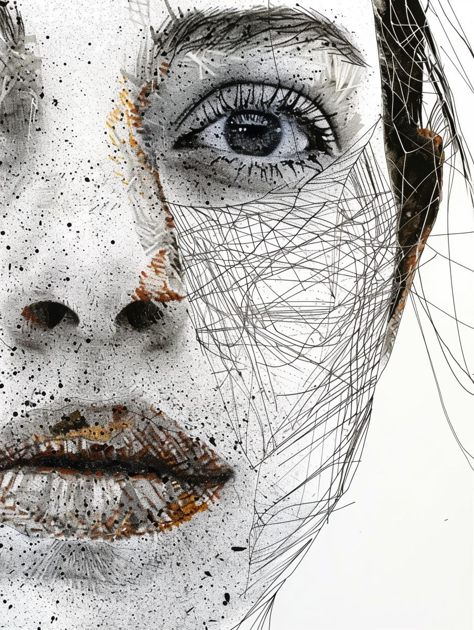 Fragmented Gaze in Ink - Image 4