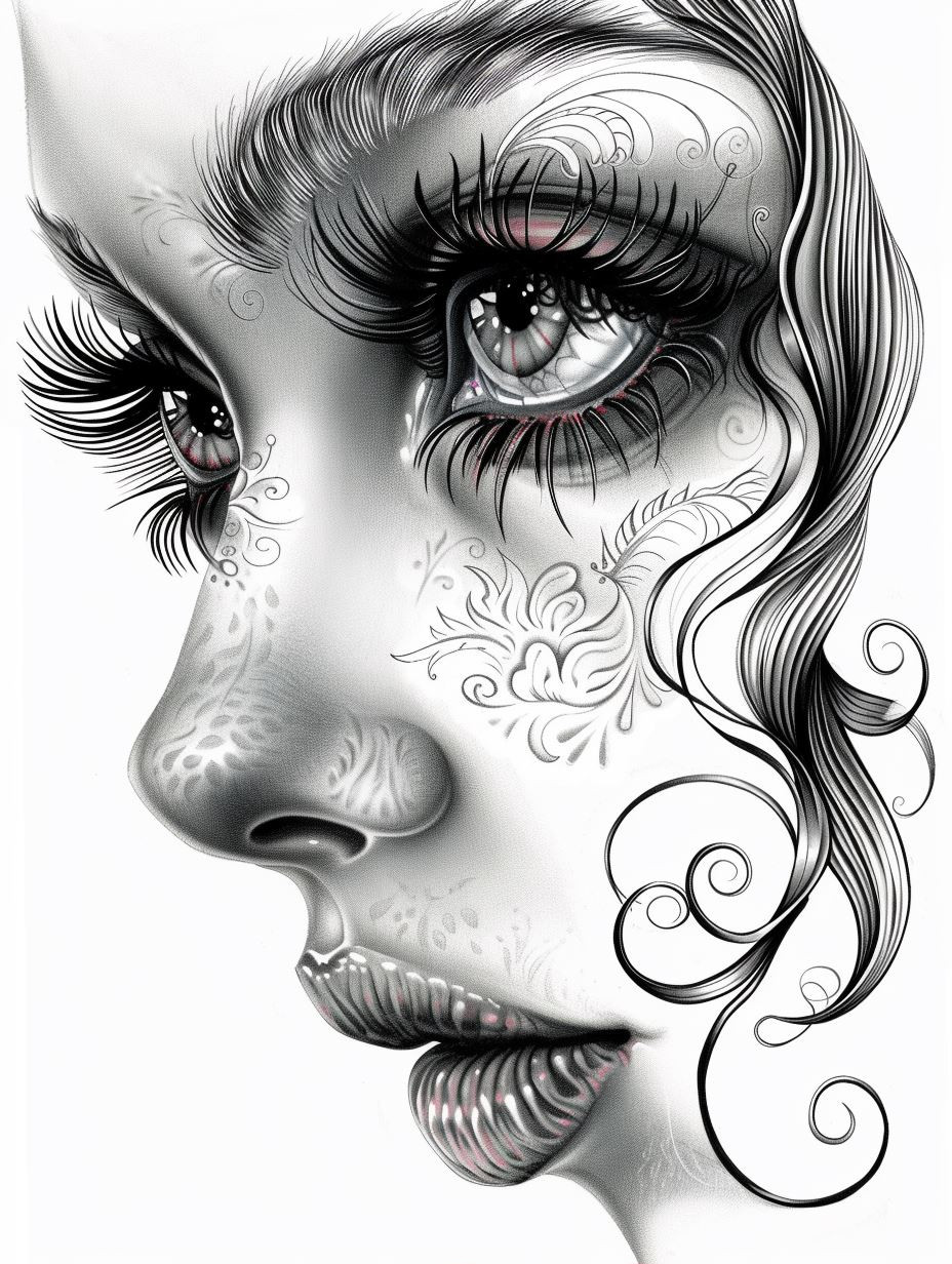 Ethereal Ink and Crimson Accents - Image 2