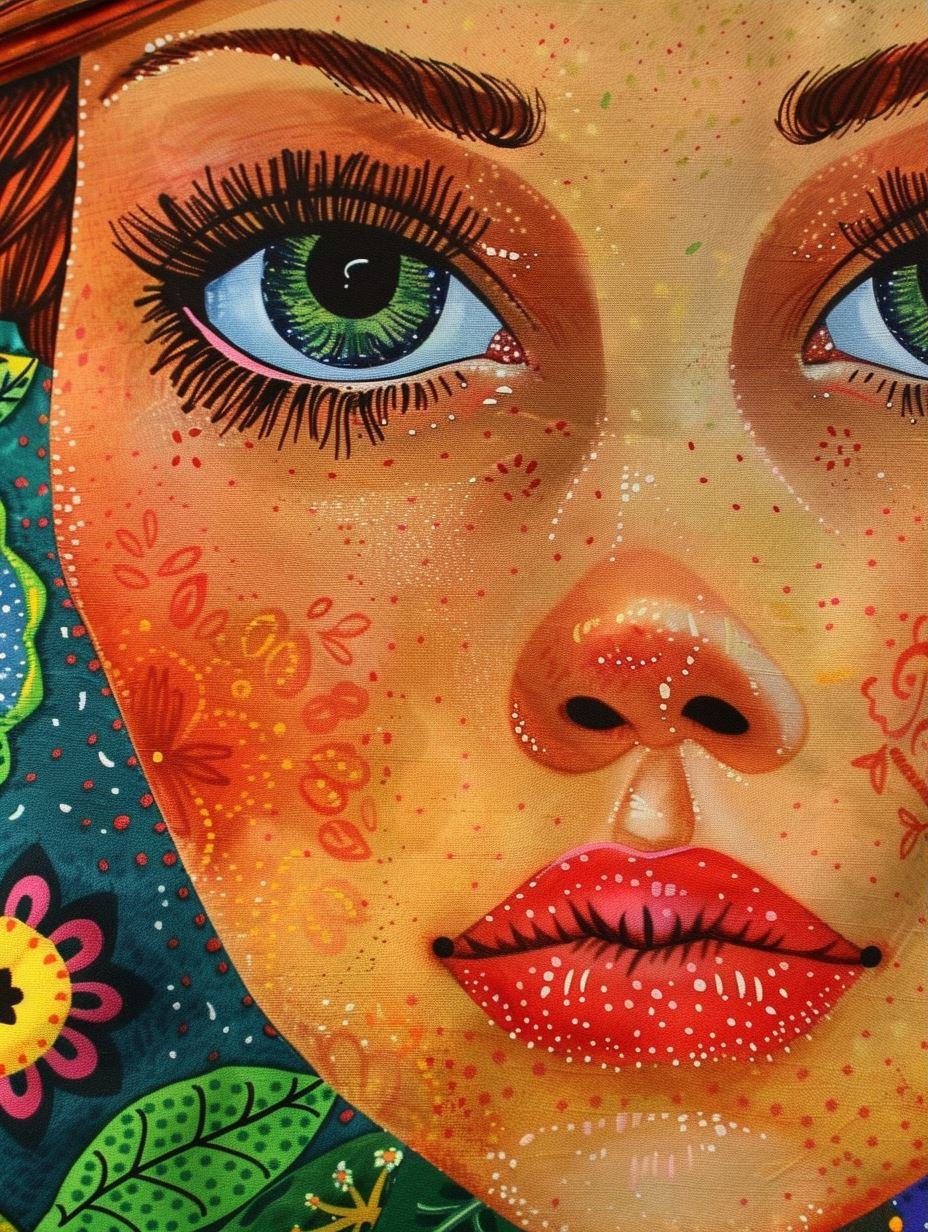 Vibrant Psychedelic Floral Portraits - Image 3