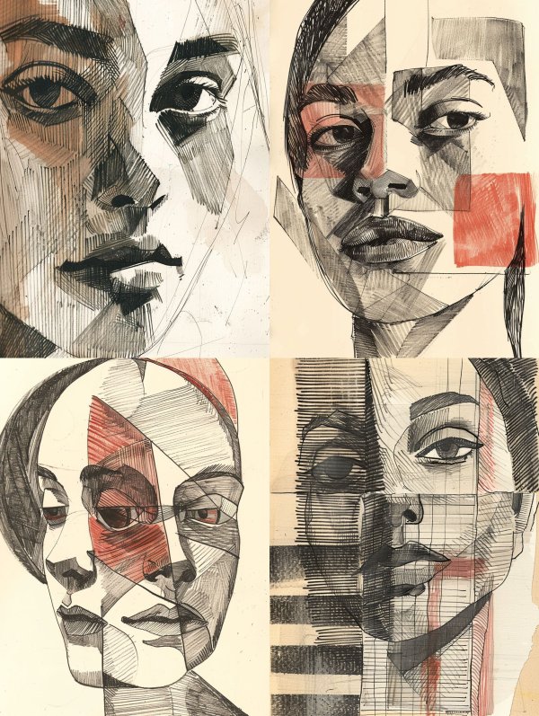 Fractured Perspectives: Cubist Portrait Studies