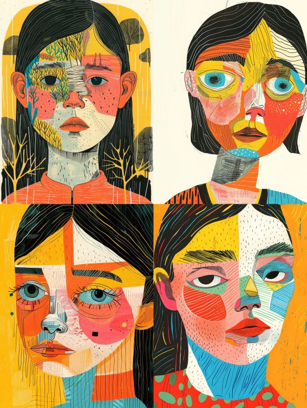 Fragmented Souls: A Study in Color