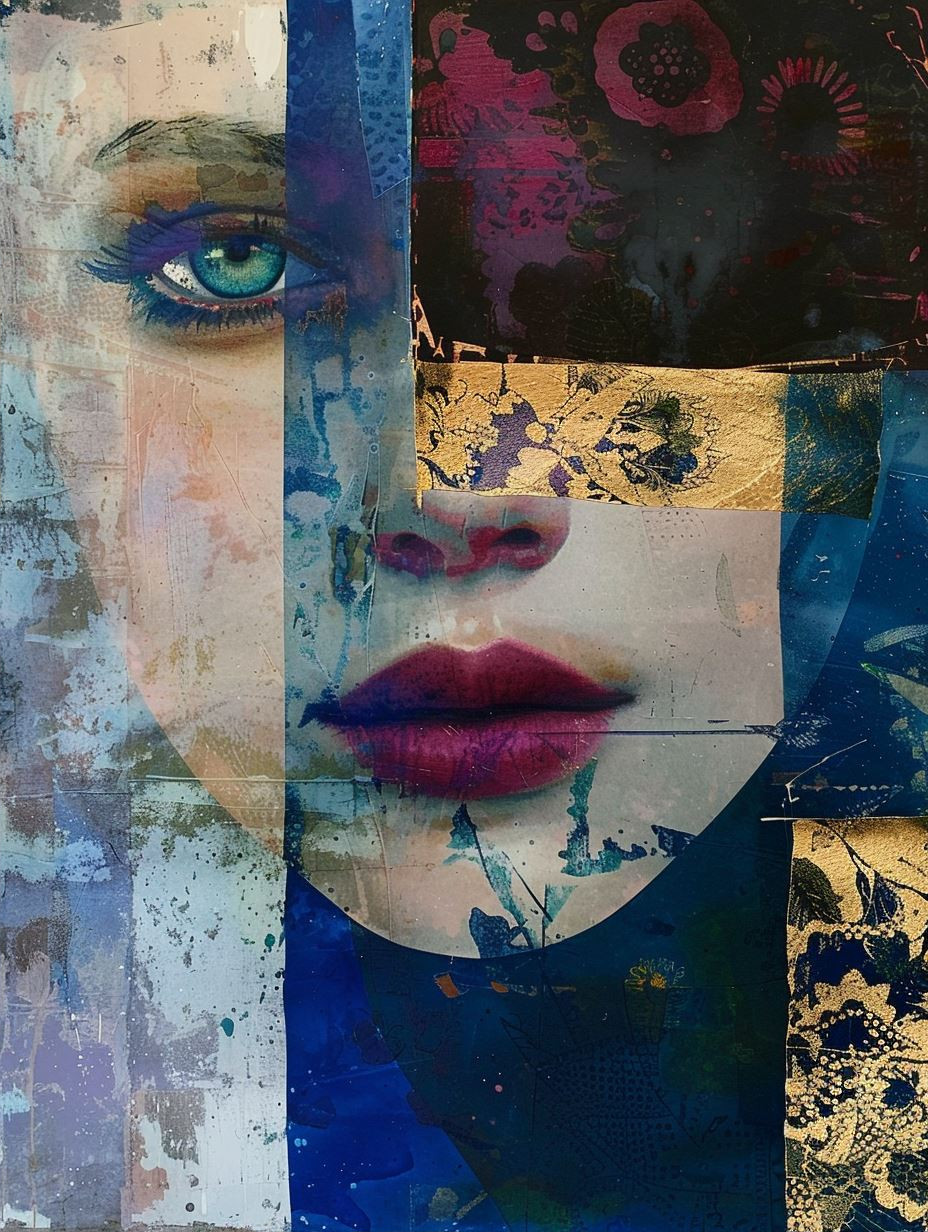 Fragmented Dreams of Azure Beauty - Image 2