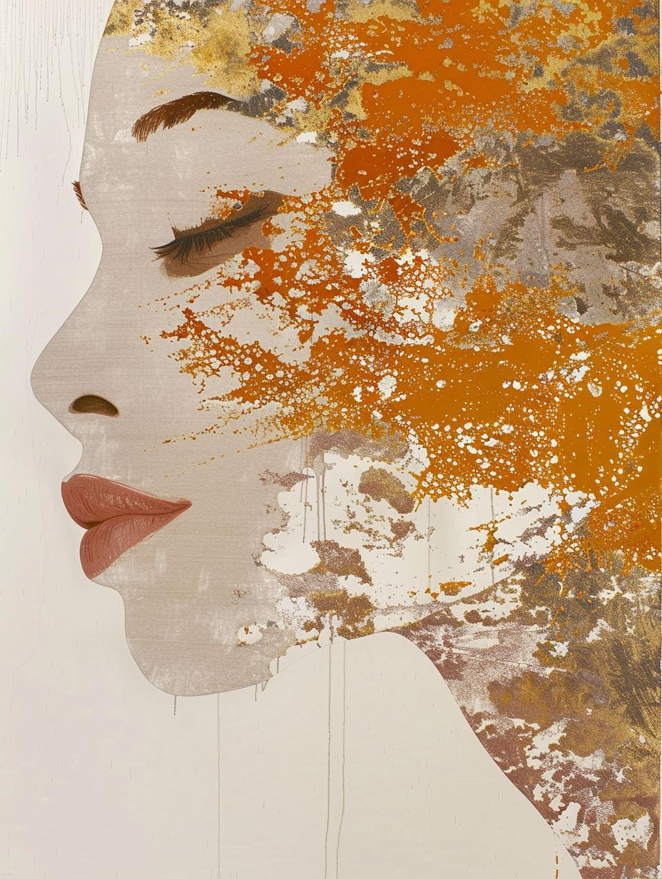 Fragmented Golden Feminine Portraits - Image 3