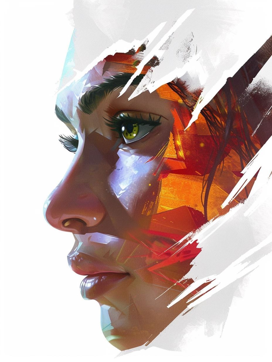 Fragmented Digital Portrait Study - Image 2