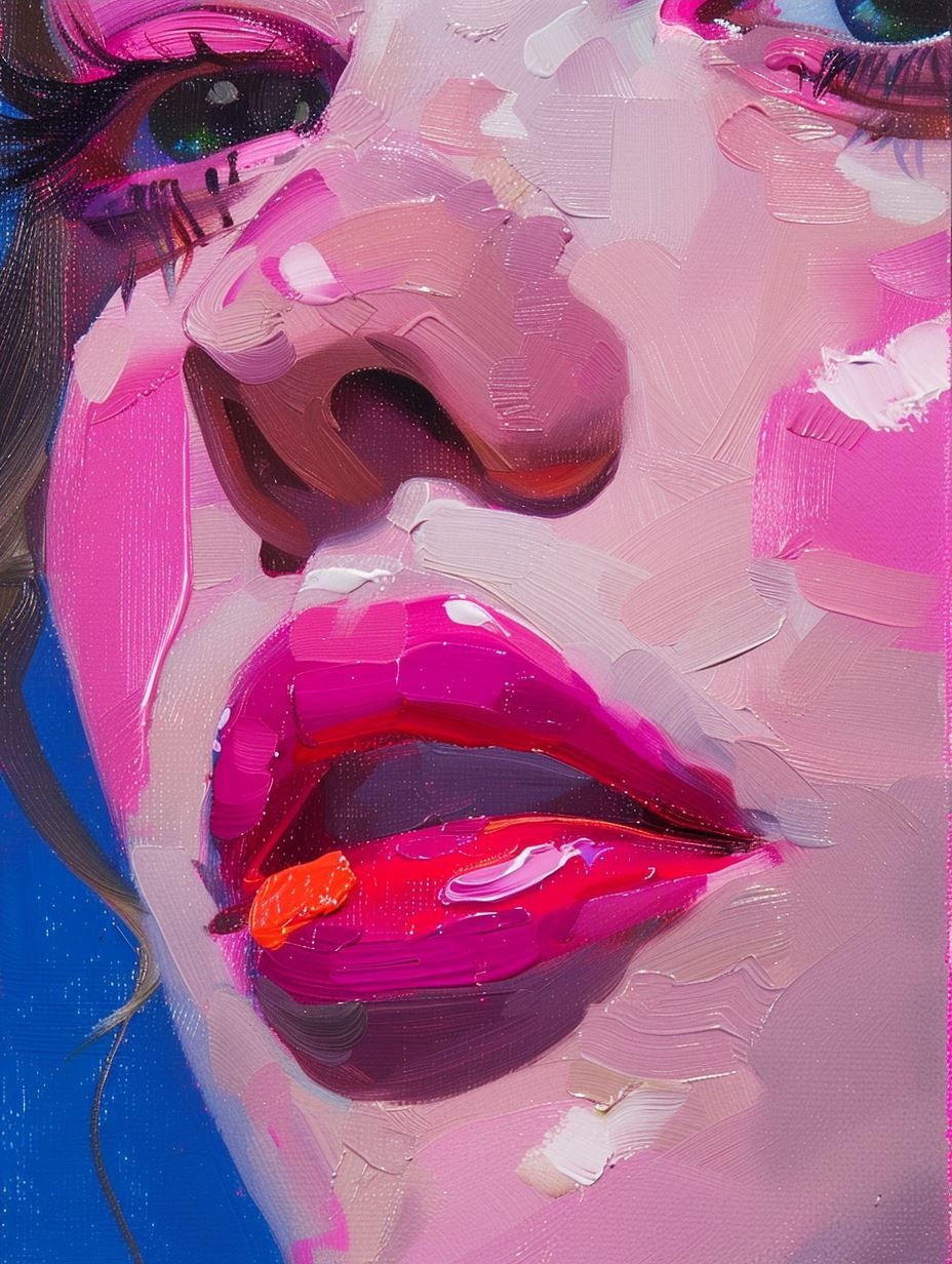Vibrant Hues of a Woman's Gaze - Image 3