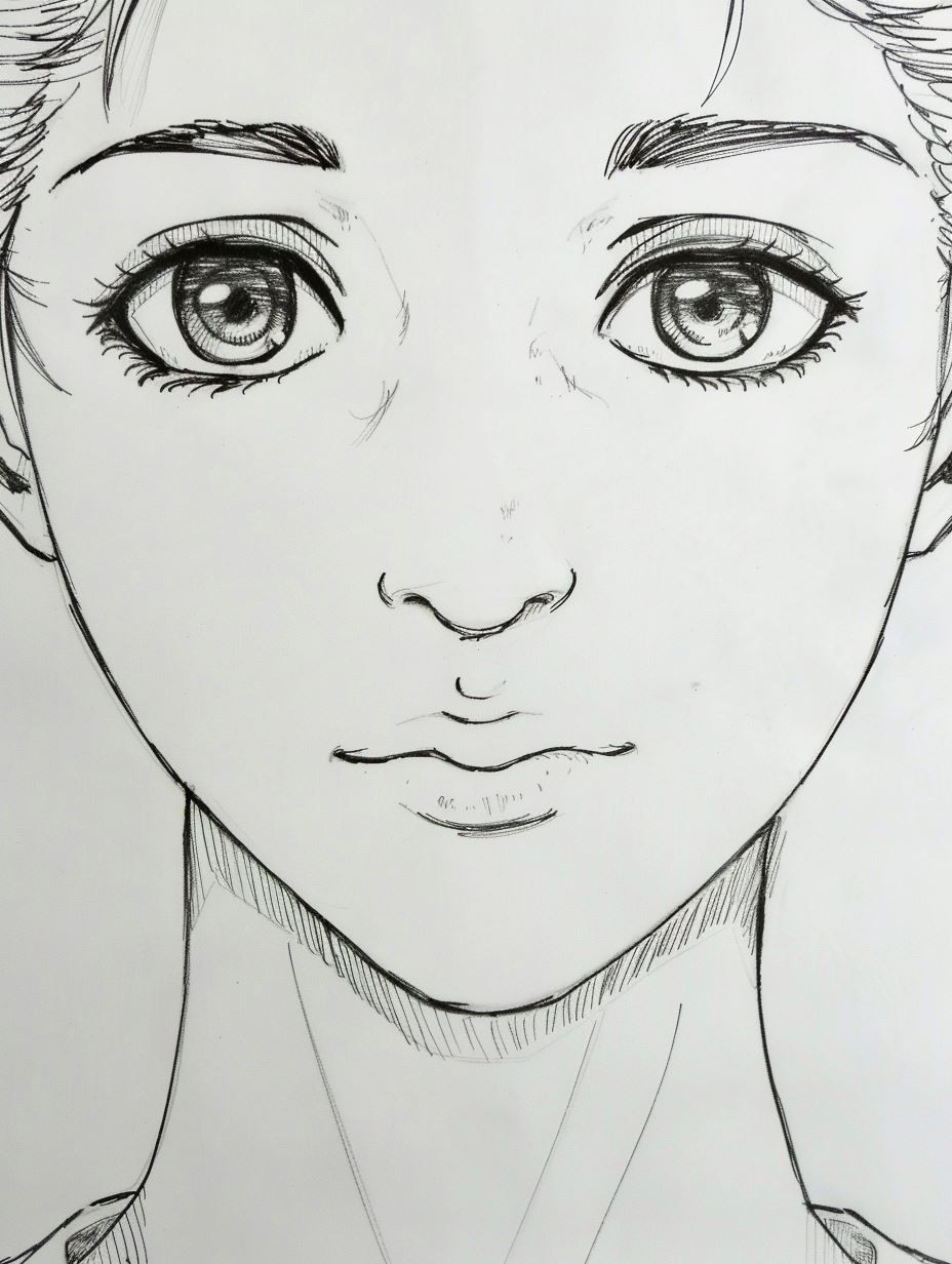 From Sketch to Life: Anime Portrait Study - Image 1