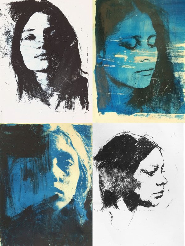 Ethereal Blue Portrait Studies