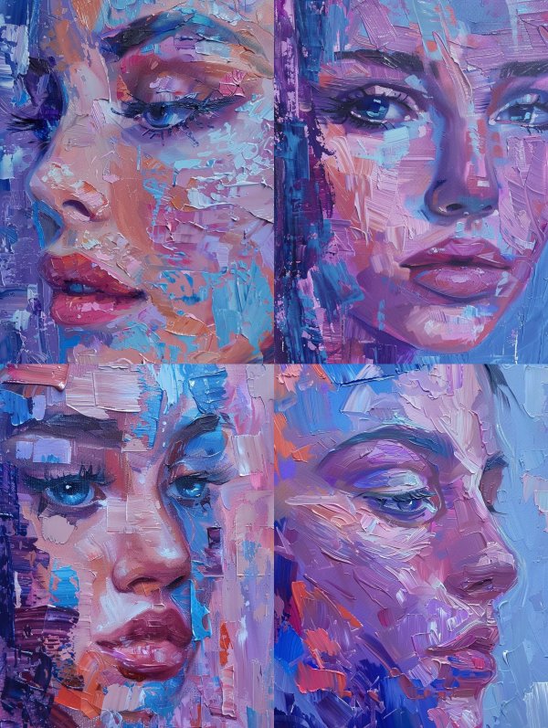 Vibrant Palette Knife Portraiture