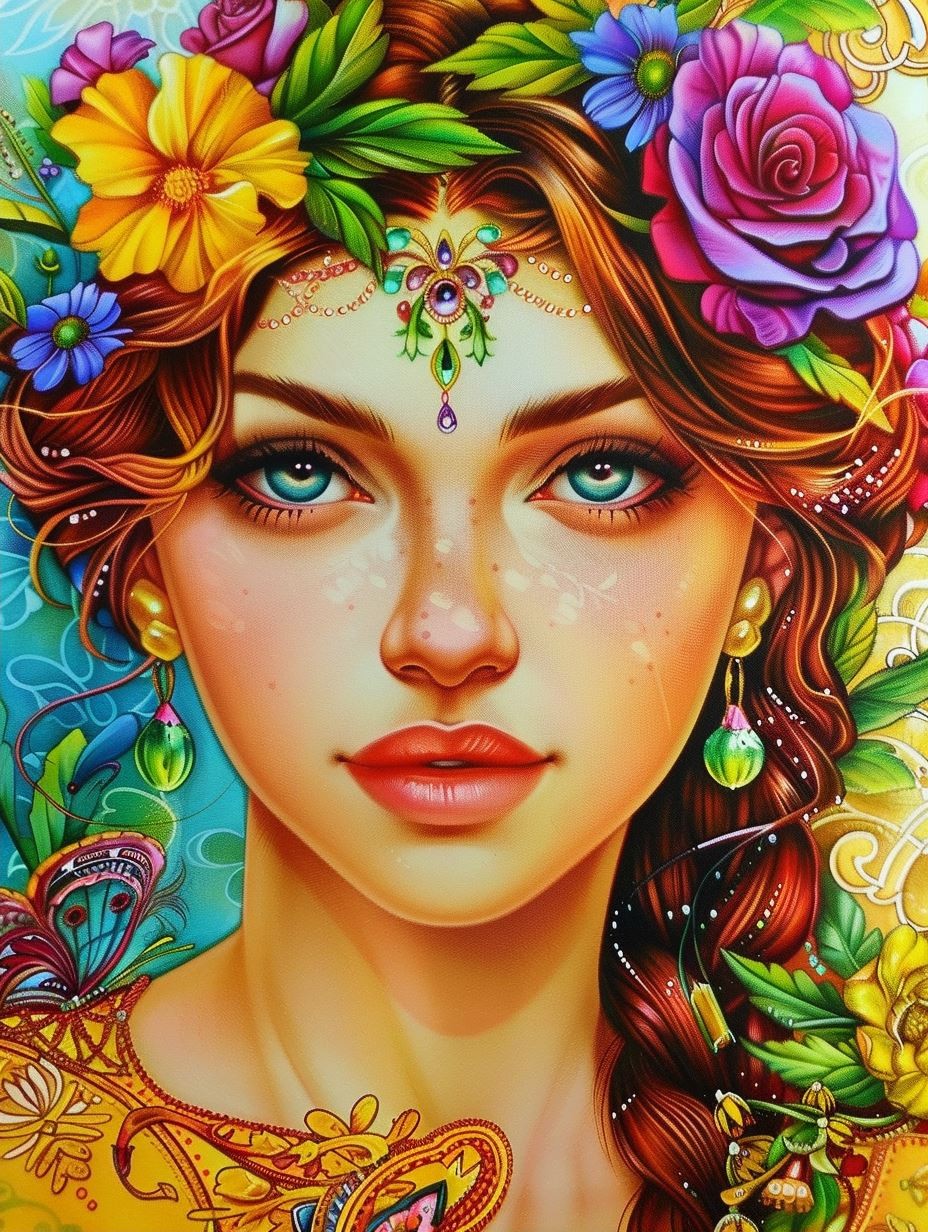 Ethereal Golden Floral Goddess - Image 2