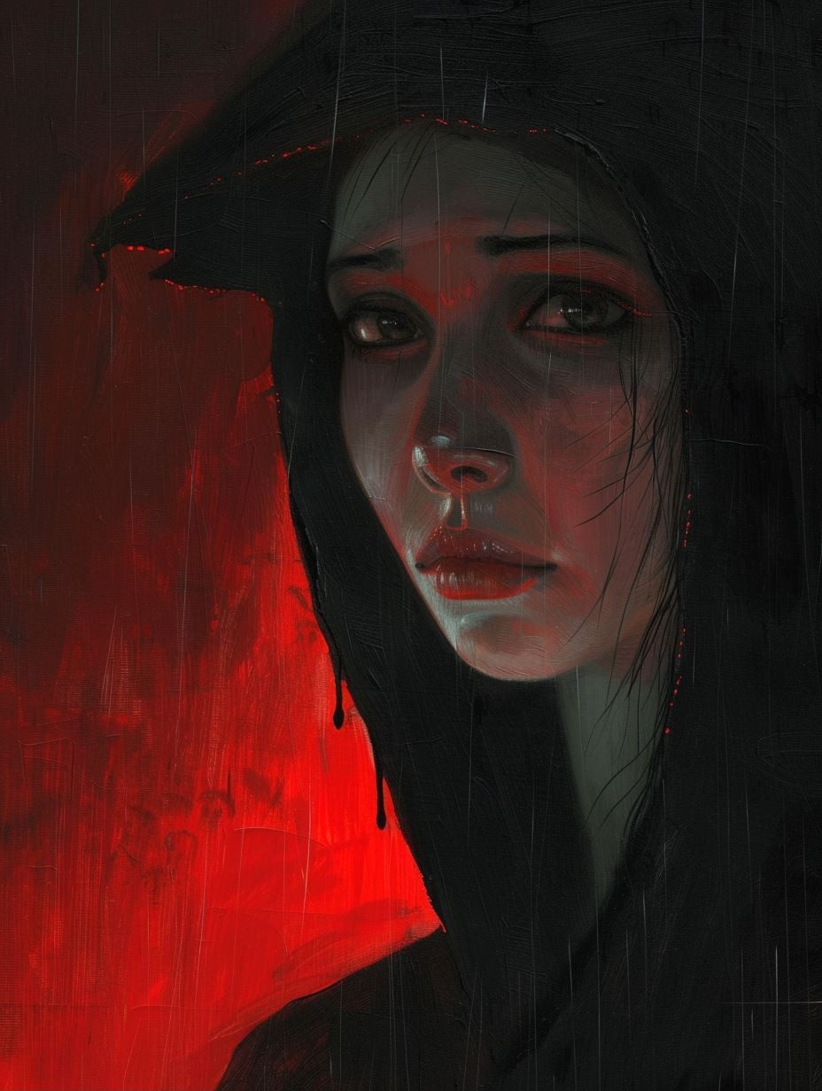 Crimson Shadows in the Rain - Image 1