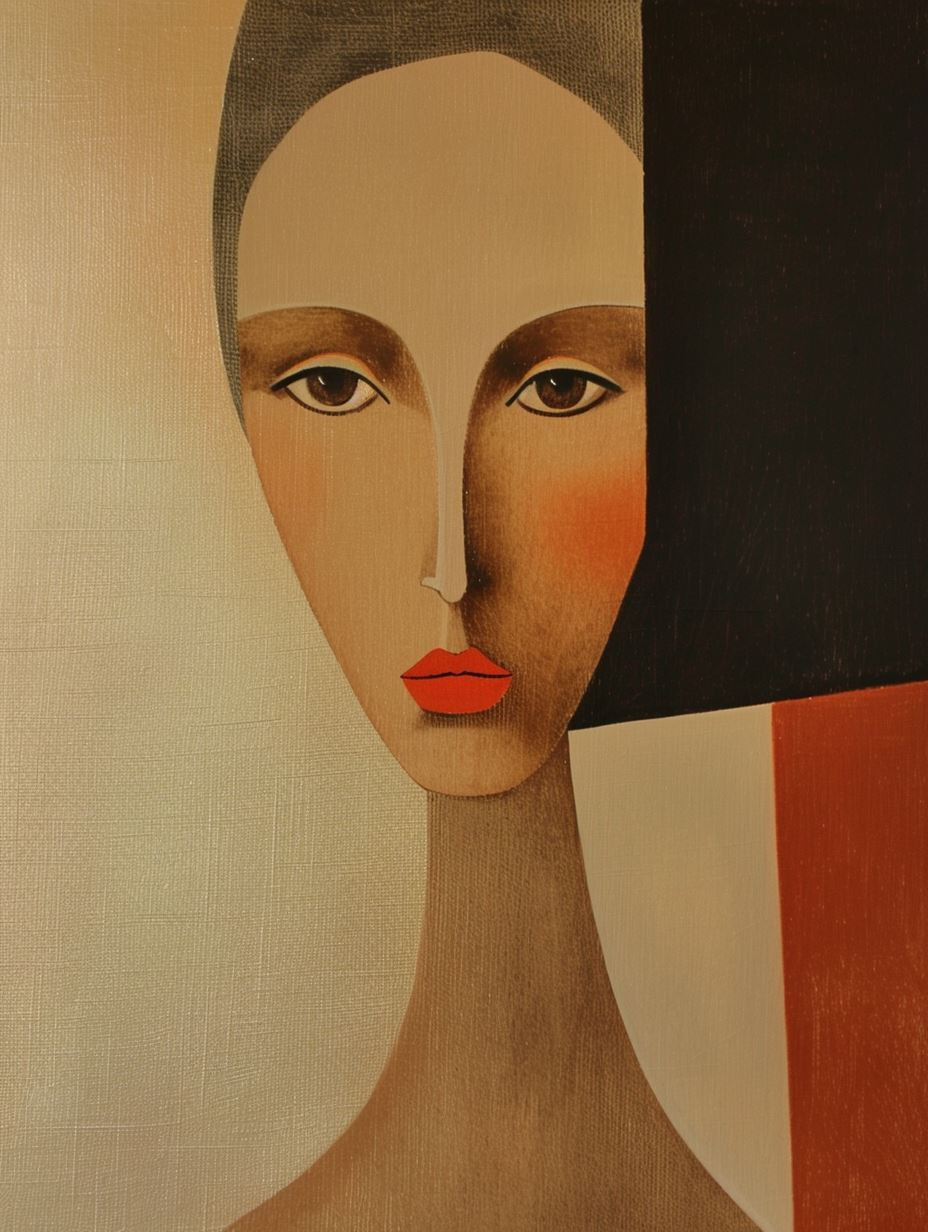 Geometric Echoes of Feminine Grace - Image 1