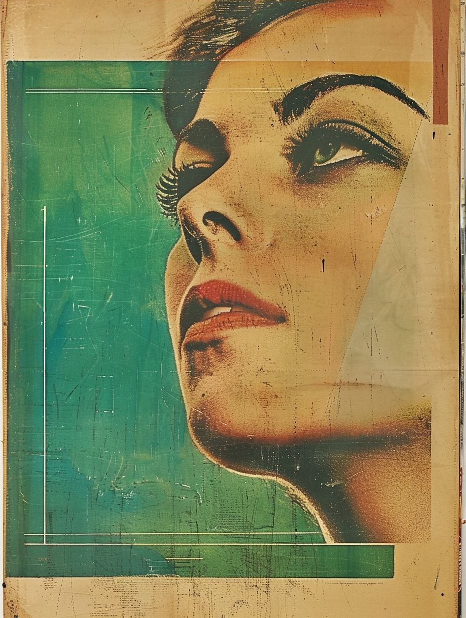 Vintage Collage Portrait Study - Image 4