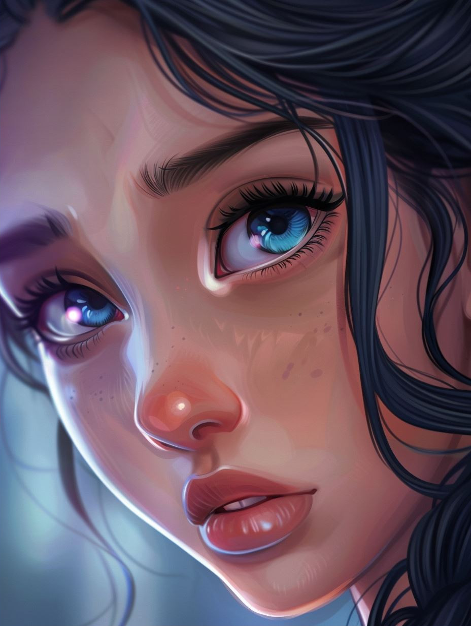 Ethereal Gaze: Digital Portrait Series - Image 2