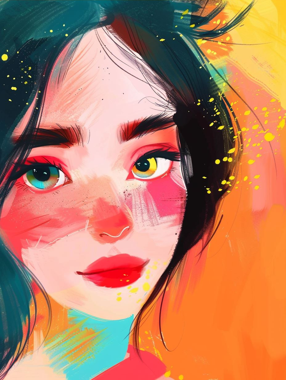 Vibrant Spectrum of Feminine Portraits - Image 3