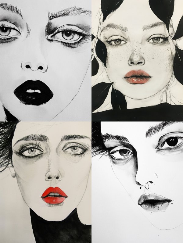 Faces of Contrast: A Portrait Study