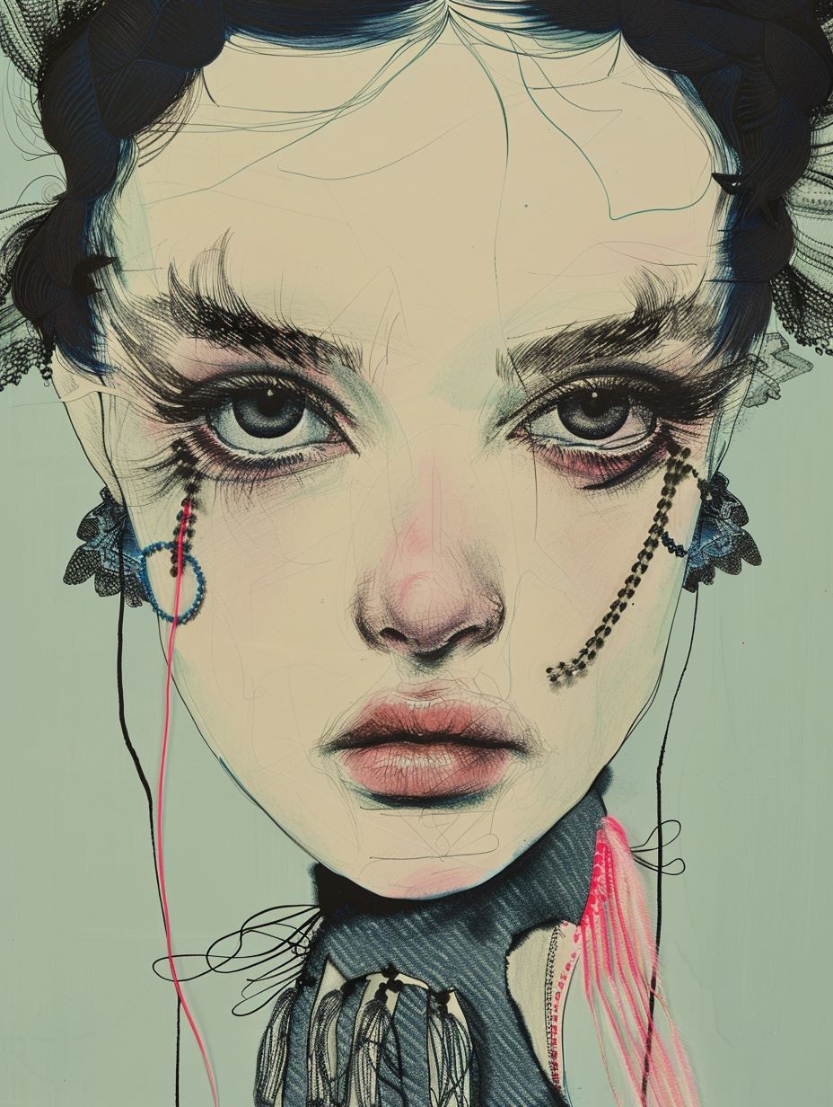 Melancholic Ethereal Fashion Portrait