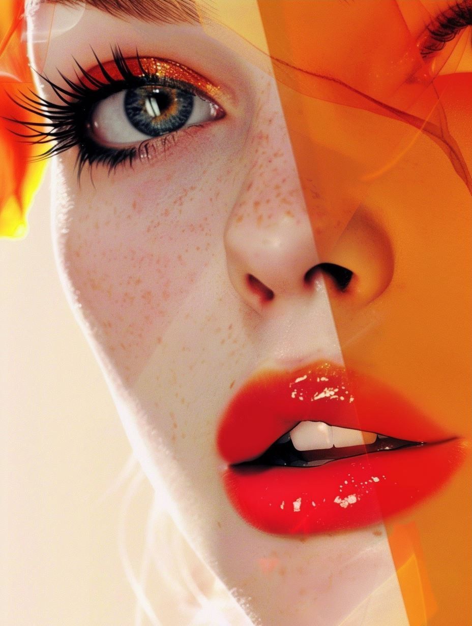 Prismatic Amber Light Portrait - Image 3