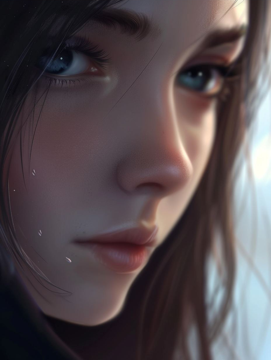 Ethereal Gazes: A Study in Digital Beauty - Image 3