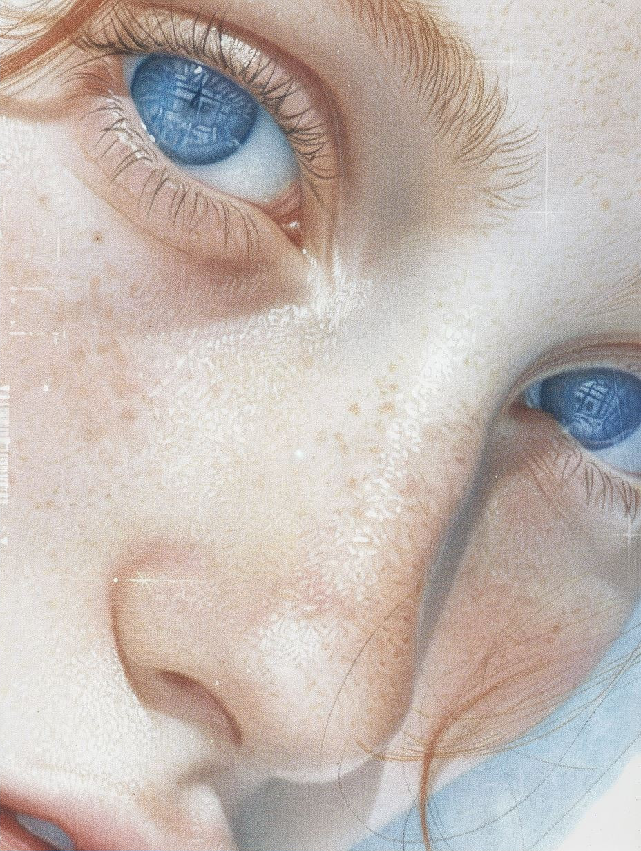 Ethereal Gaze: A Study in Blue - Image 2