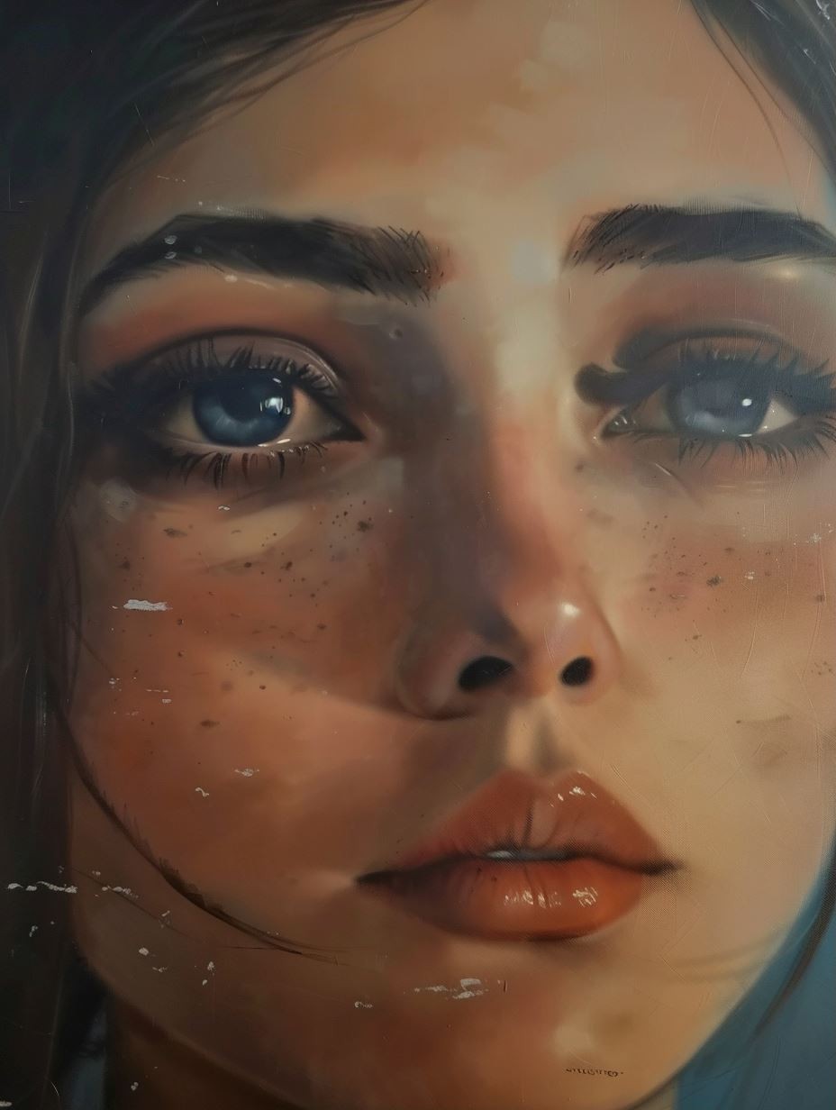 Ethereal Gaze Through Glass
